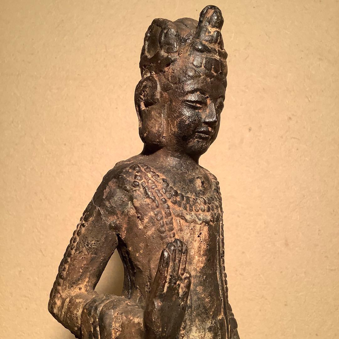 白鳳文化「古鉄・夢違観音菩薩立像」法隆寺・平城京・天平文化・鐵鋳