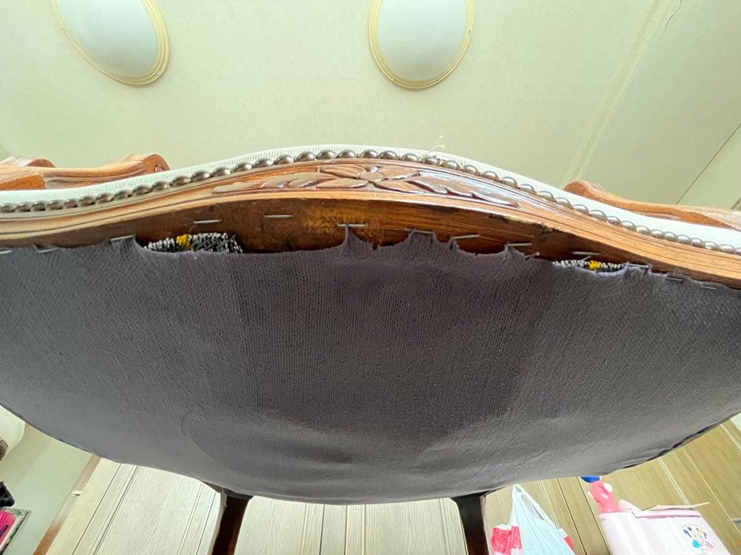 ①バラ売り不可　①〜④セット販売のみ　ロココ調 ゴブラン織り 猫脚　応接セット