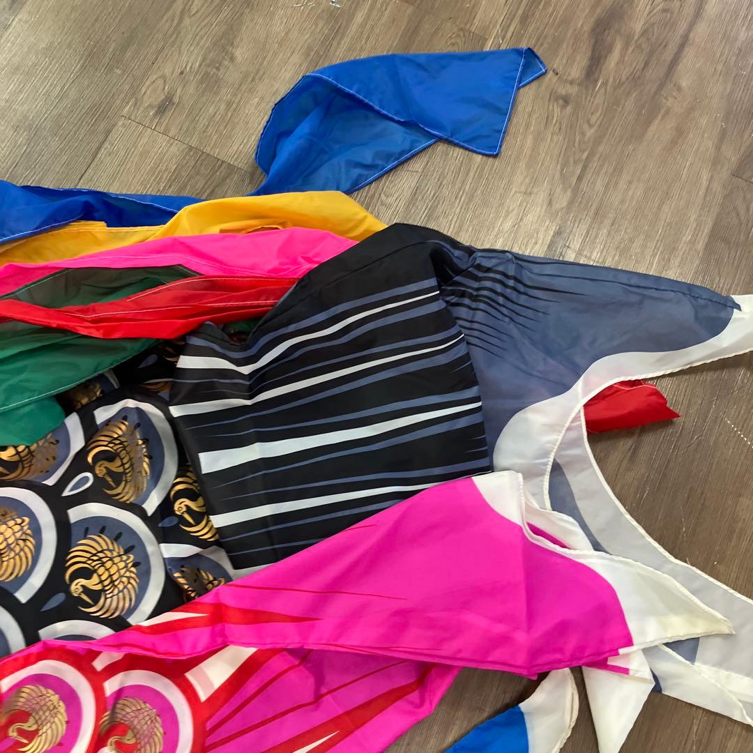 3F 鯉のぼり フルセット ゴールド鯉 吹き流し 矢車 ロープ付 ポール付き