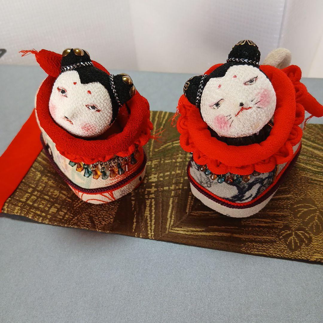 私の手作り/犬筥(いぬばこ)//古布ちりめん/手作り/セット