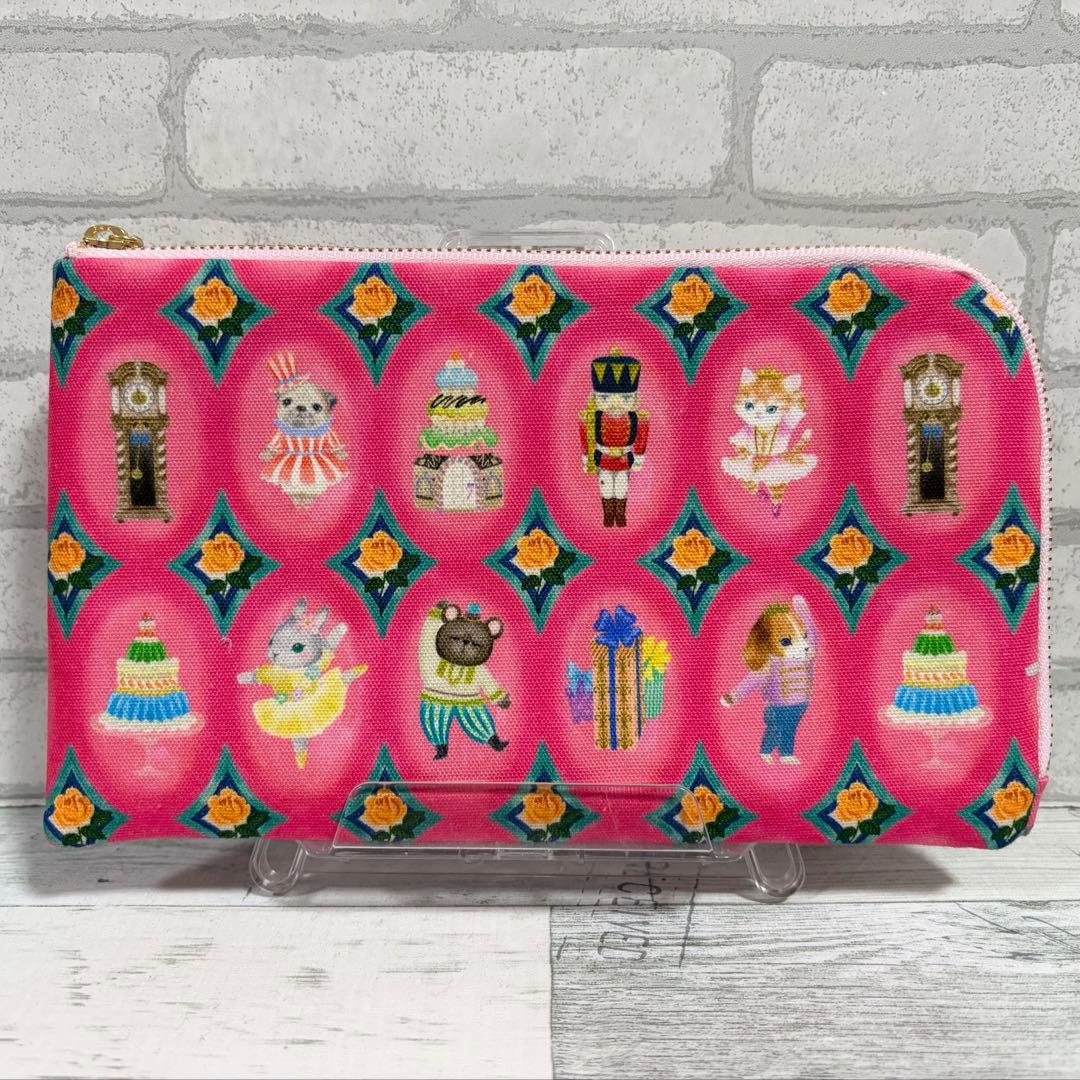 ハンドメイドポーチ l字ファスナー 財布 通帳ポーチ ユキエモン - メルカリ