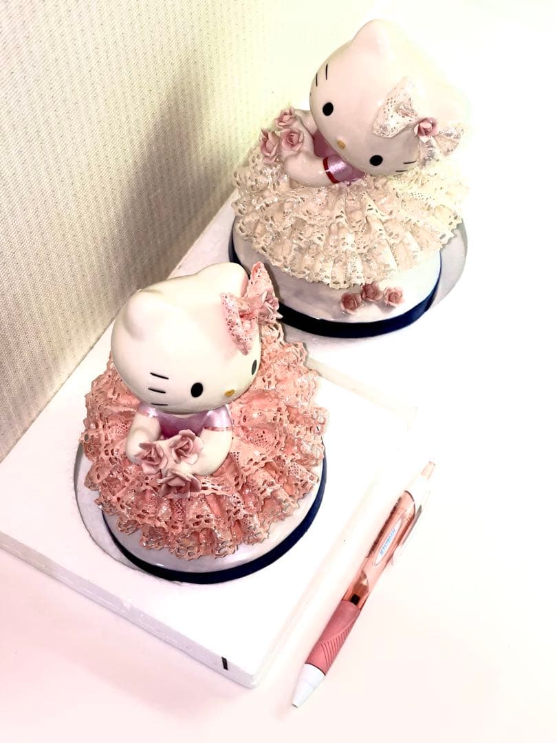 ★ハローキティ★レースドール★陶製人形★【ピンク】★磁器★日本製★