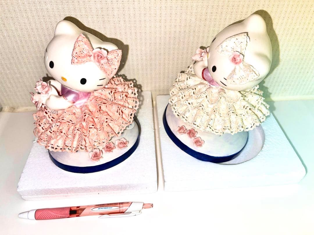 ★ハローキティ★レースドール★陶製人形★【ピンク】★磁器★日本製★