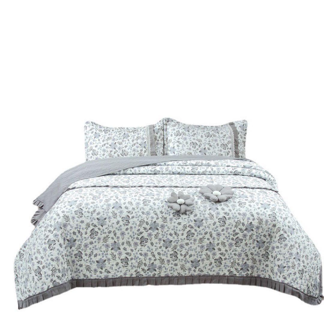 キルトベッドカバー3点セット綿マルチカバー キルティング LYHB