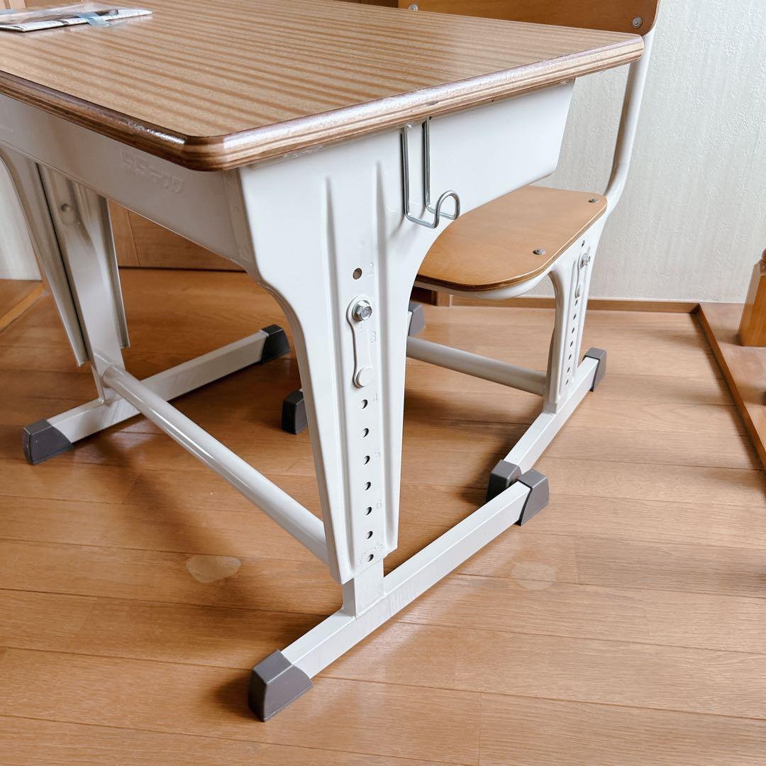 極美品 ダイイチ 第一工業 SSデスク チェア 学校 机 椅子 セット 希少