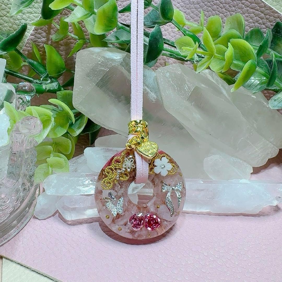 癒しのオルゴナイト❤️ローズクォーツ＋ロードナイトのドーナツ型♡