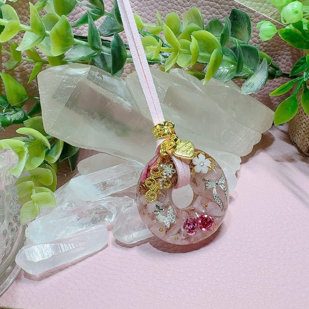 癒しのオルゴナイト❤️ローズクォーツ＋ロードナイトのドーナツ型♡