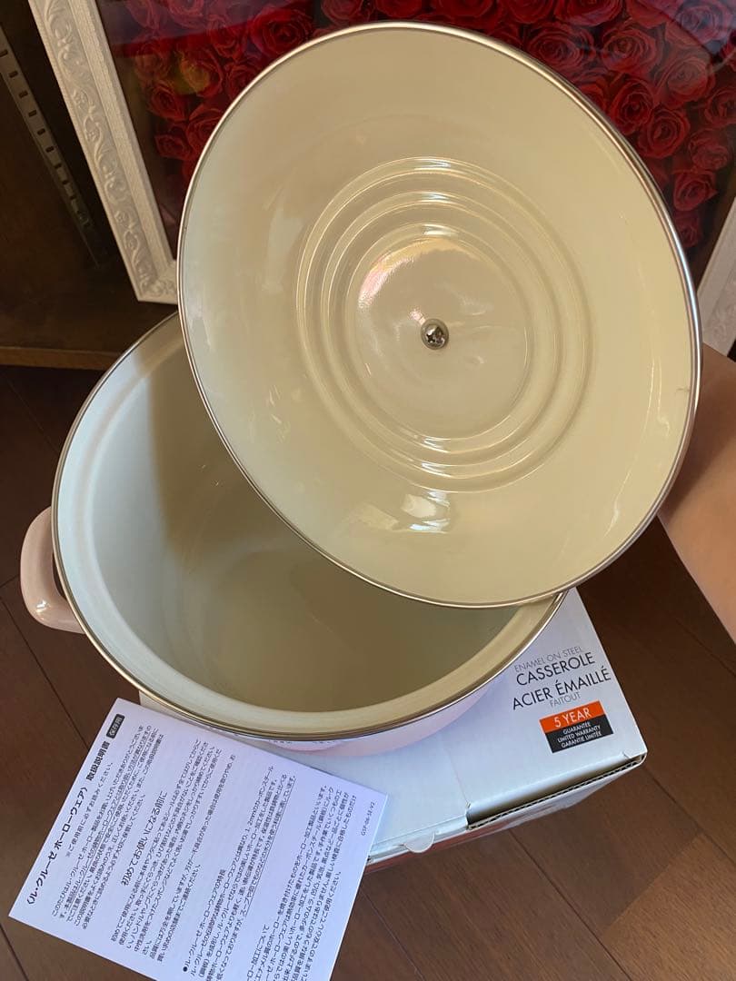 【最終値下げ】【新品未使用】LE CREUSETル・クルーゼピンク両手鍋20cm