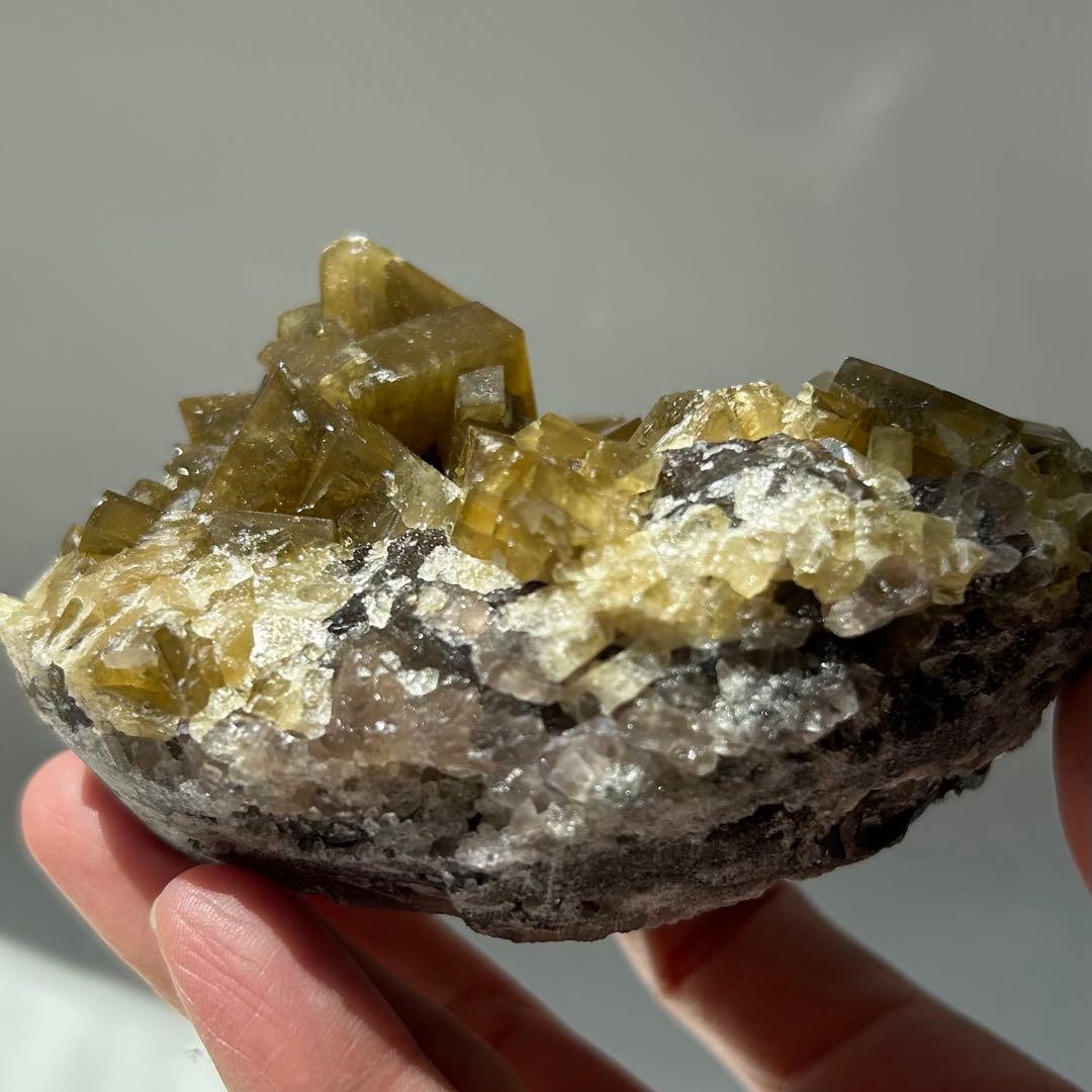 バライト（重晶石）　フローライト共生原石　中国江西省産