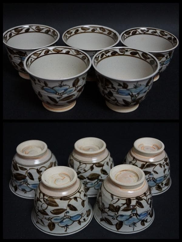 平安 楽峰造 色絵『花文』 急須 煎茶碗(五客) 煎茶器揃え 共箱 - メルカリ