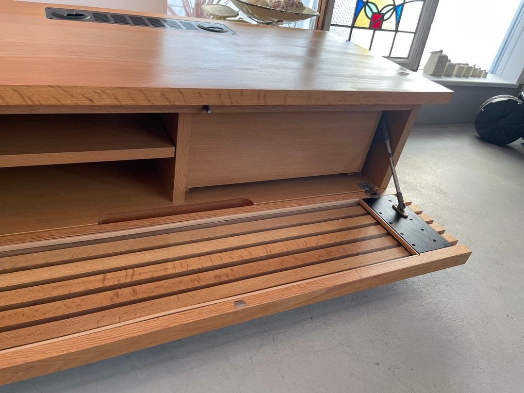 大型210cmモリタインテリア レッタ+3170無垢材テレビボードテレビ台