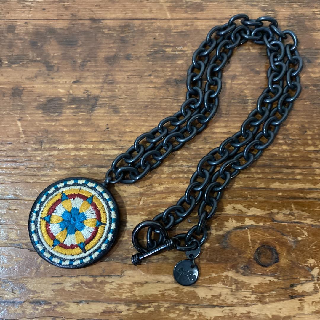 GARA × blackmeans ブラックミーンズ サークル刺繍 ネックレス - メルカリ