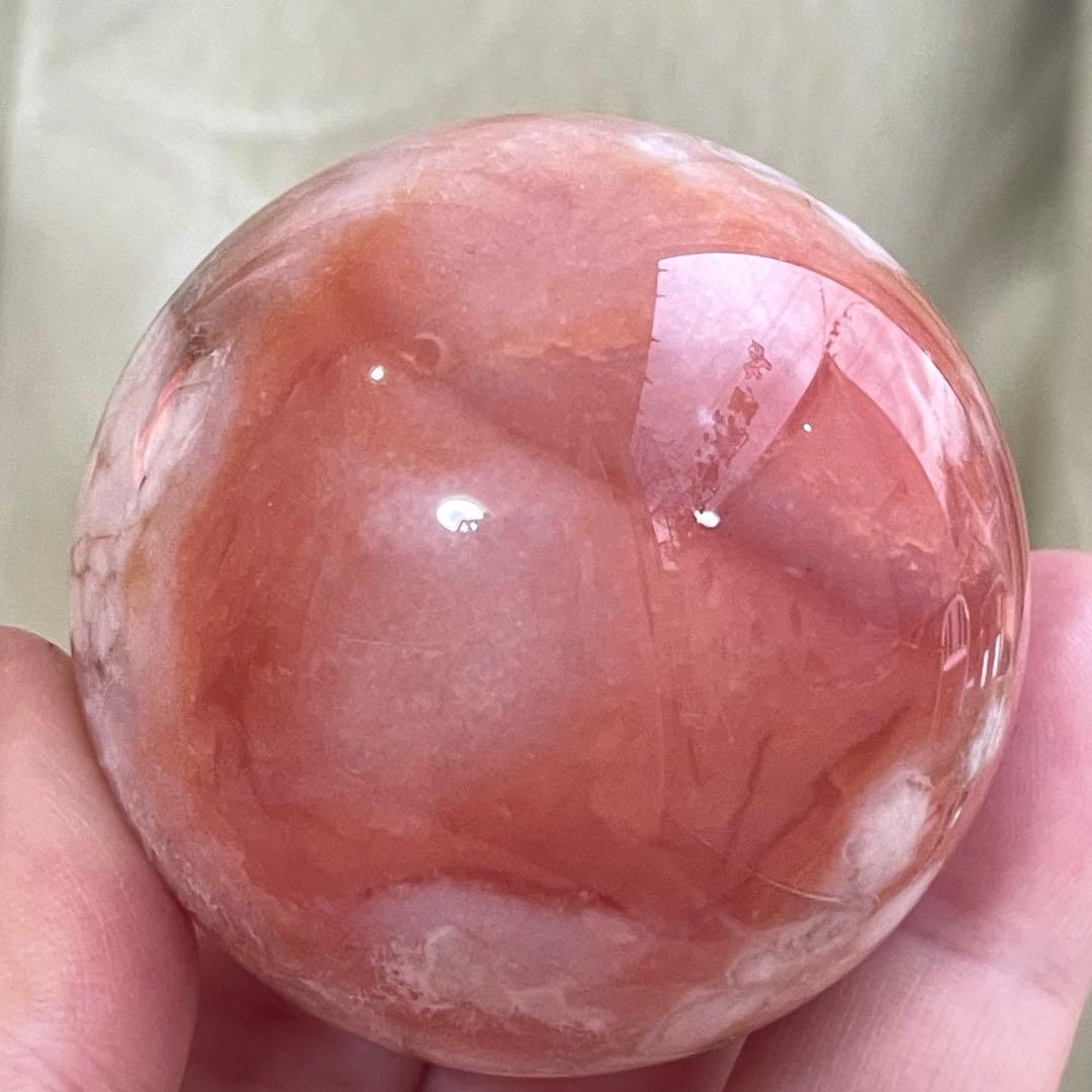 桜瑪瑙 カーネリアン 共生 スフィア 天然石