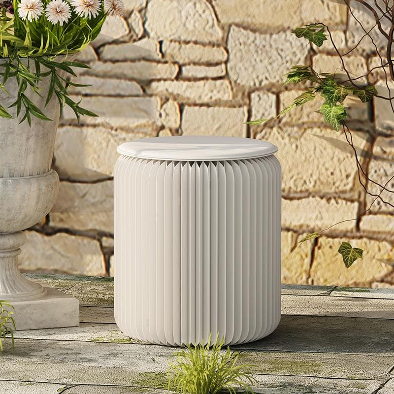 ペーパースツール白い2点セットクッション付き折りたたみスツール待合室美容室玄関