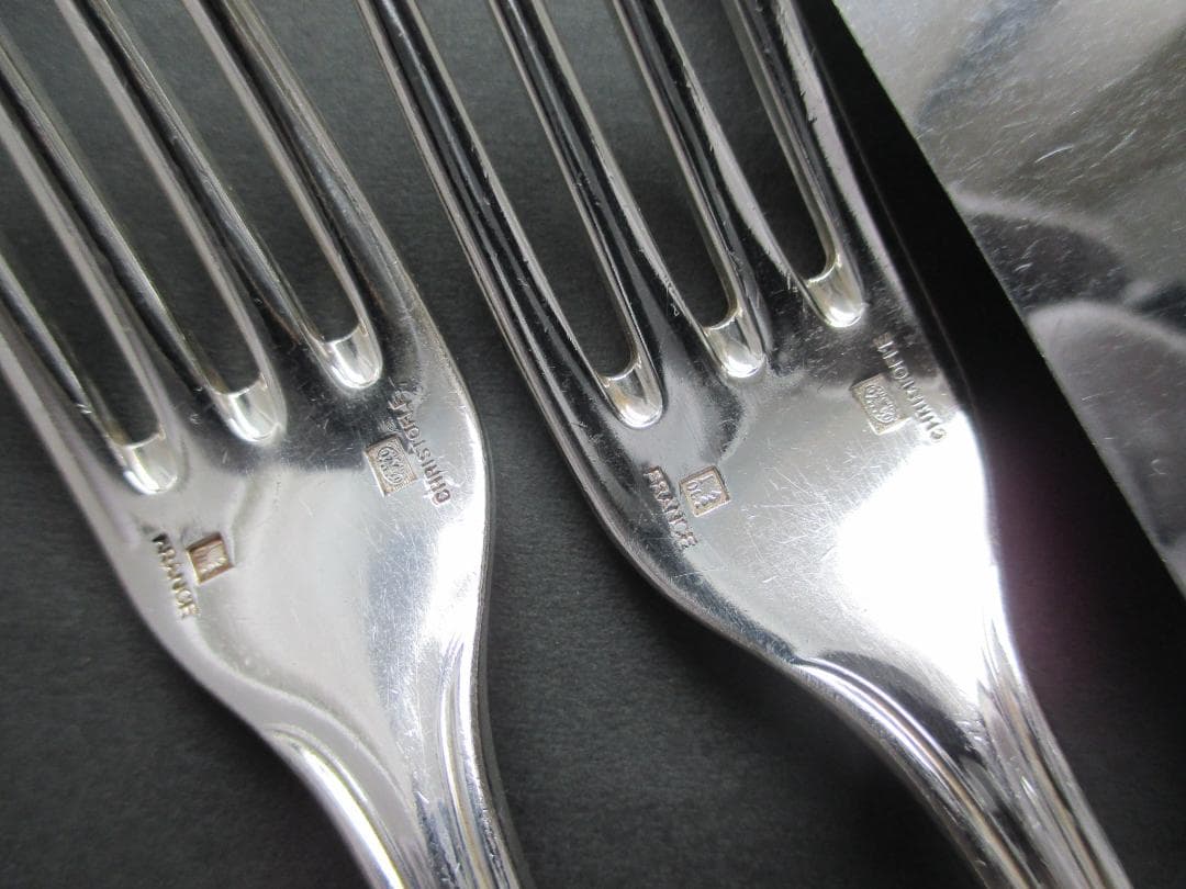 ☆仏蘭西銀器クリストフルシルバー　カトラリー4本セット　定番のアルビ