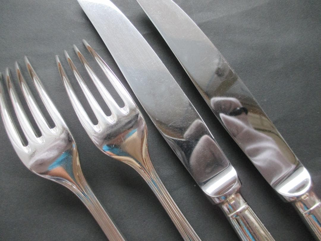 ☆仏蘭西銀器クリストフルシルバー　カトラリー4本セット　定番のアルビ