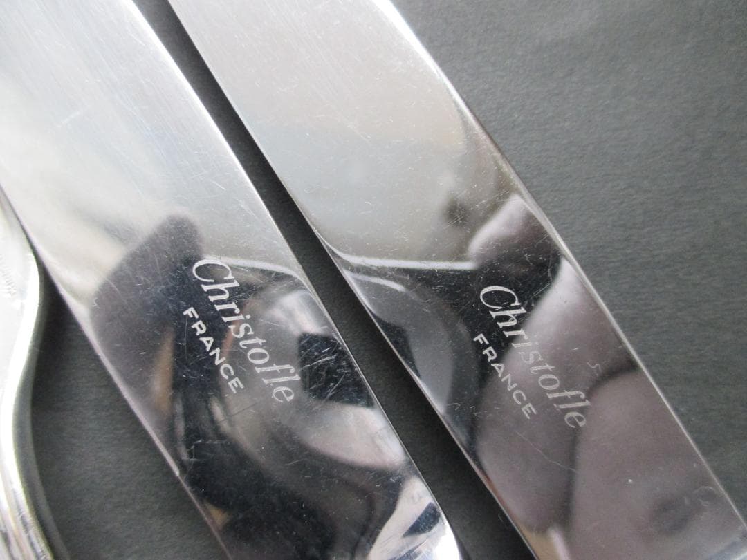 ☆仏蘭西銀器クリストフルシルバー　カトラリー4本セット　定番のアルビ