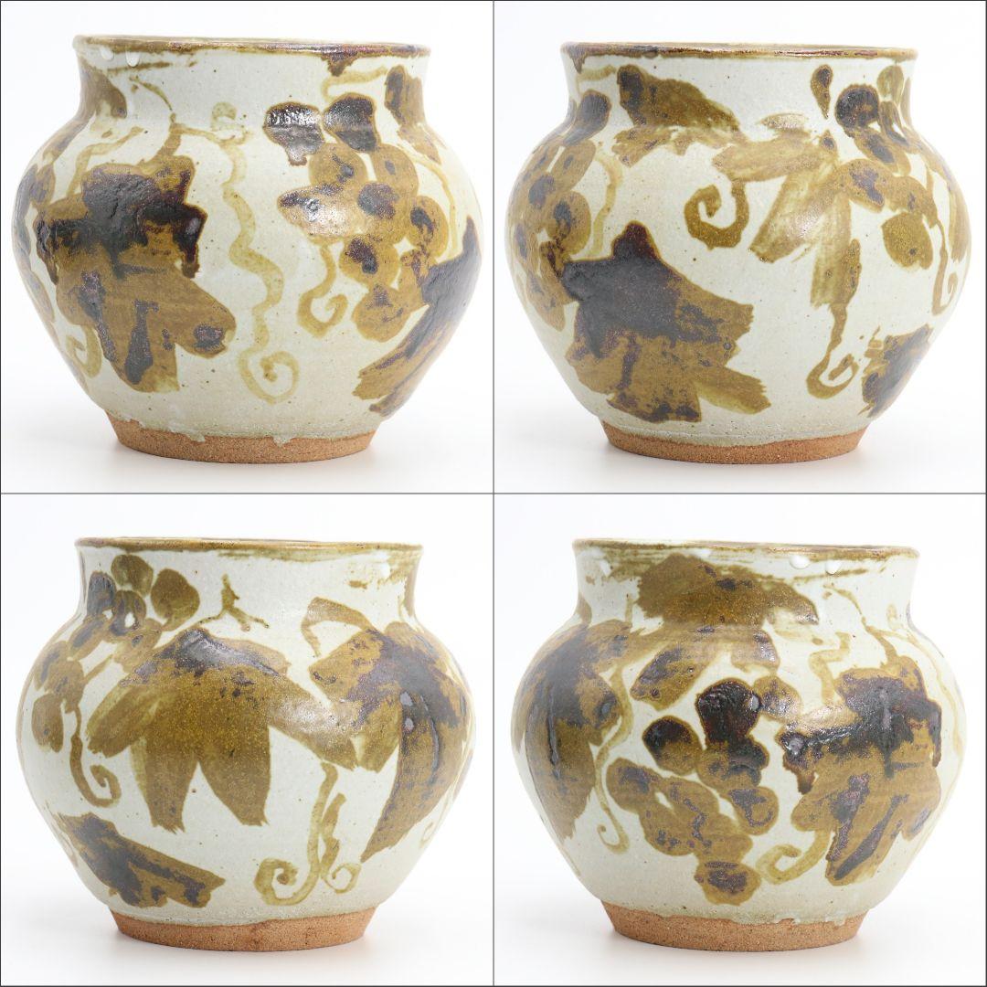 北大路魯山人作 鉄彩壷 共箱共布 共箱 M192 1F6