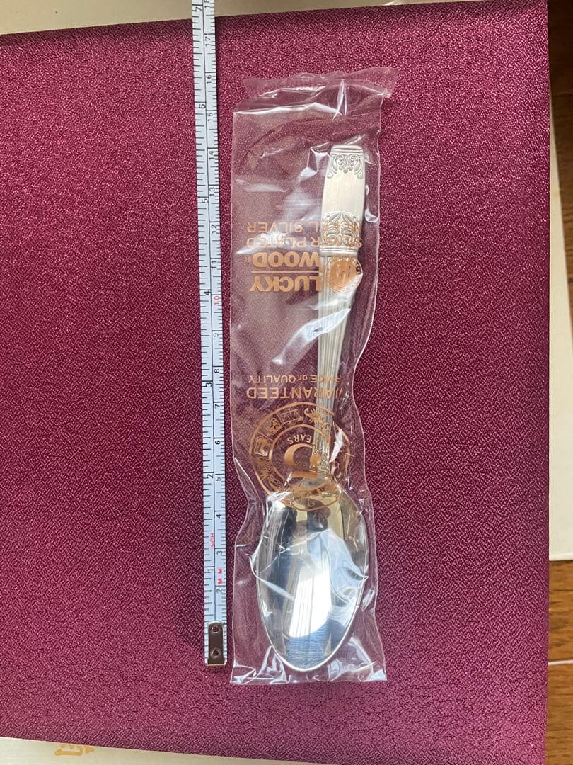 【未使用品】LUCKYWOOD 純銀20μ スプーンセット 6本