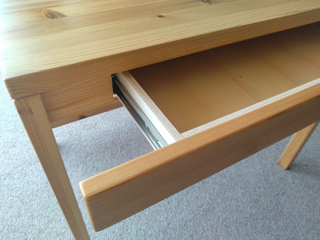 MUJI/無印良品 パイン材デスク86cm引出し付/ワークテーブル/学習机