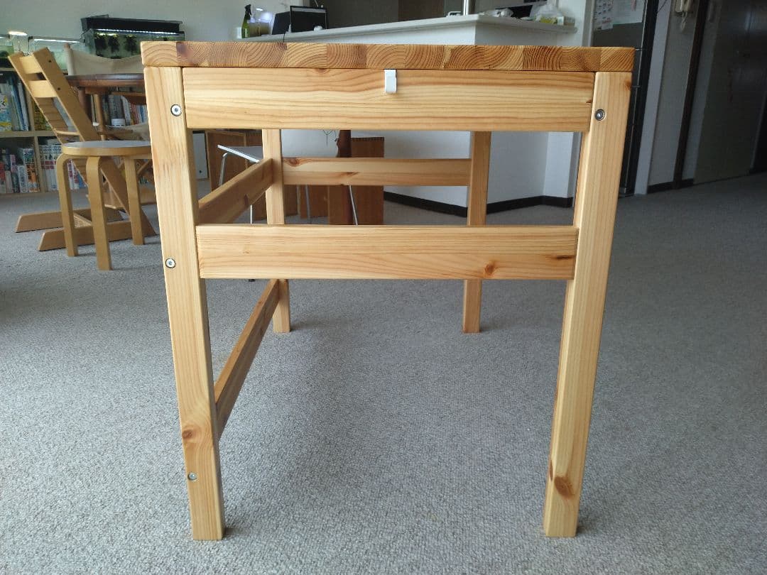MUJI/無印良品 パイン材デスク86cm引出し付/ワークテーブル/学習机