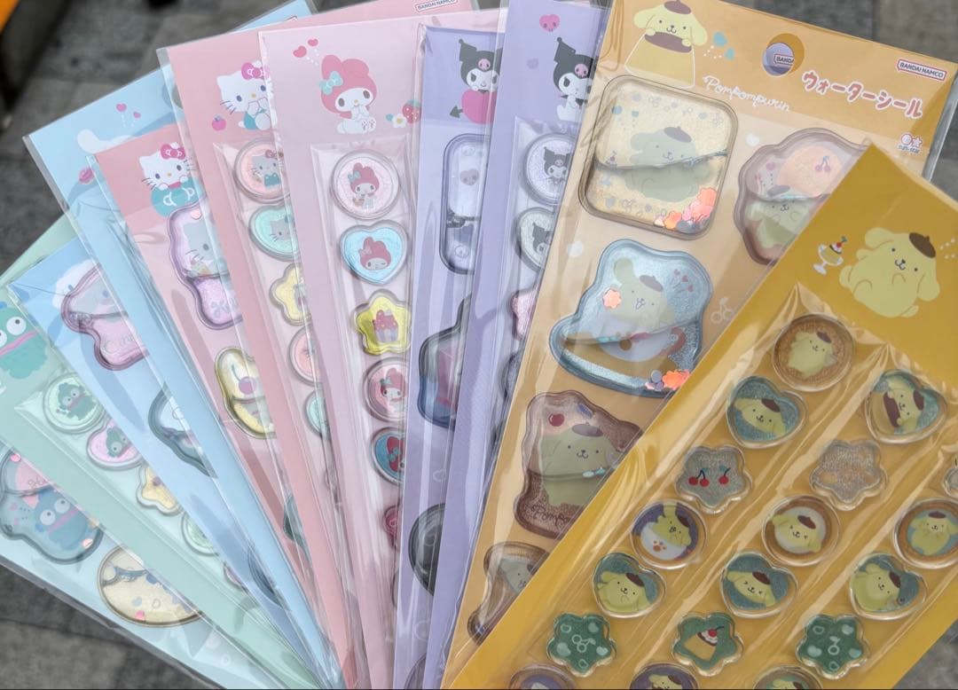サンリオ ウォーターシール おはじき風シール セット 6キャラ - メルカリ