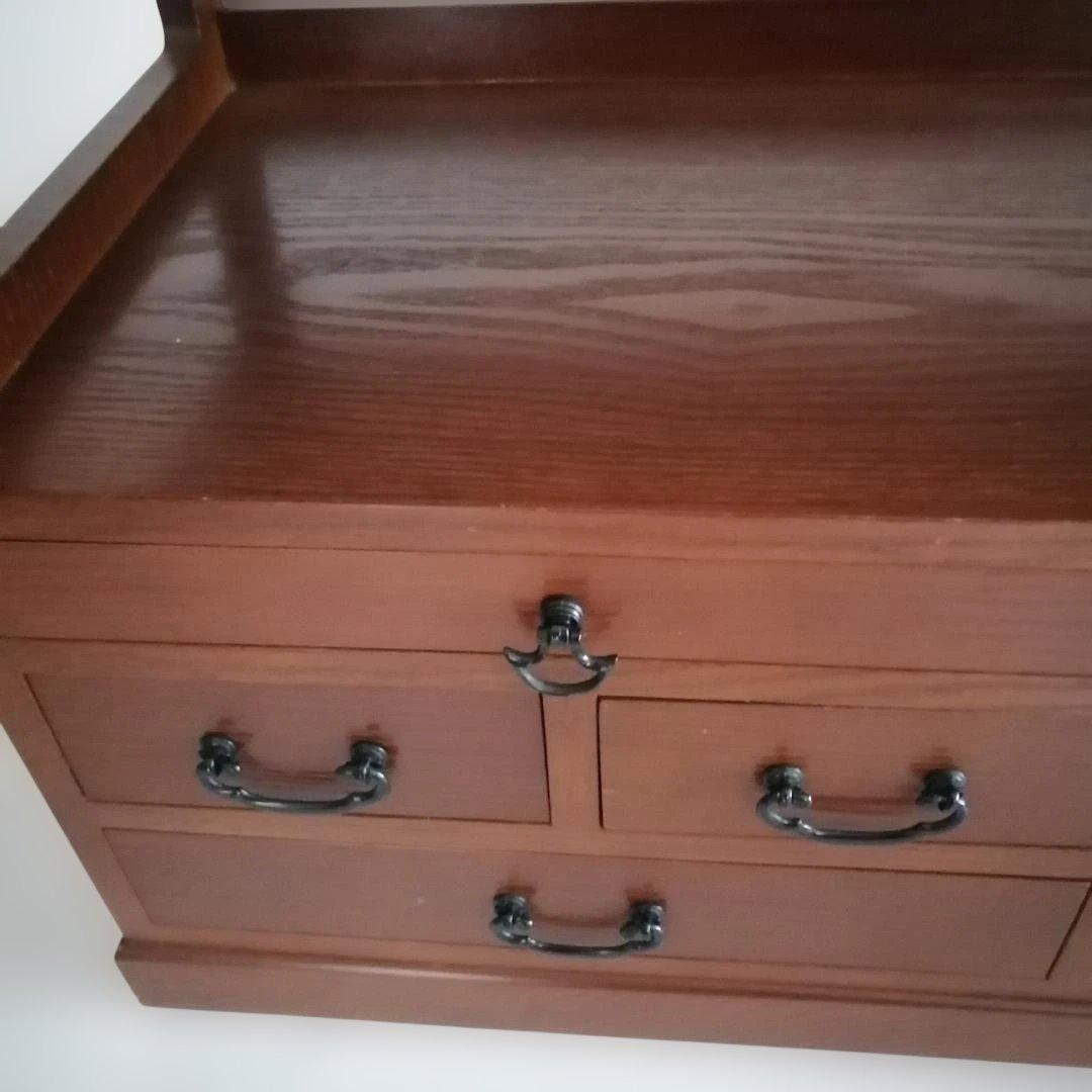 小茶箪笥 アンティーク 小物収納 電話台 昭和レトロ 和家具 和風キャビネット