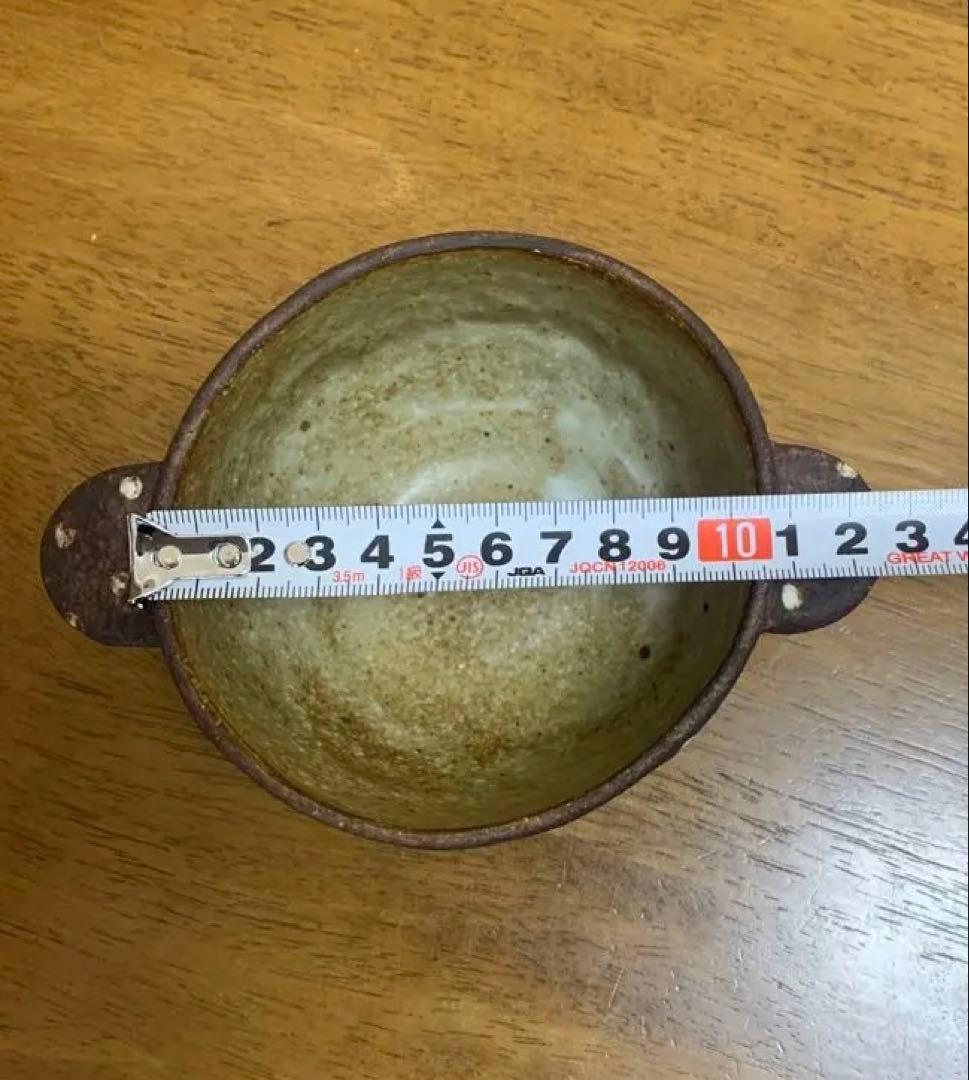 作家もの器★藤森ちかこ★ドット柄耳付きボウル★新品カフェオレボウルスープカップ