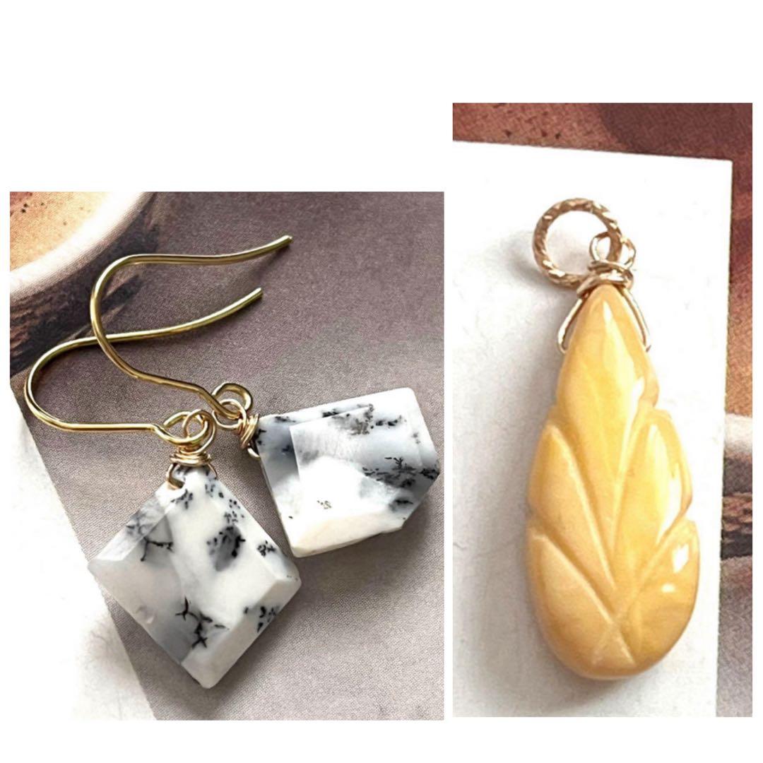 ちか☺︎ 1点作品☆ レインボームーンストーンピアス