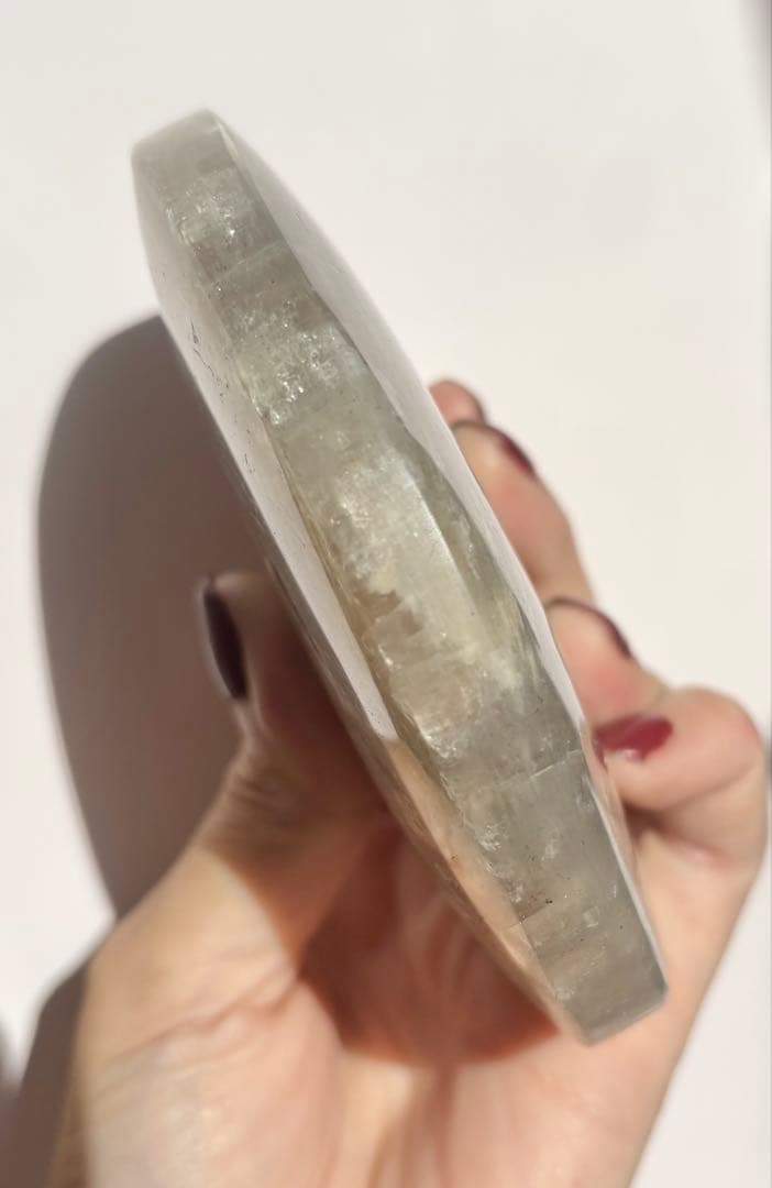 《強ブルーシラー✰》グレームーンストーン　月　カービング　BIG size