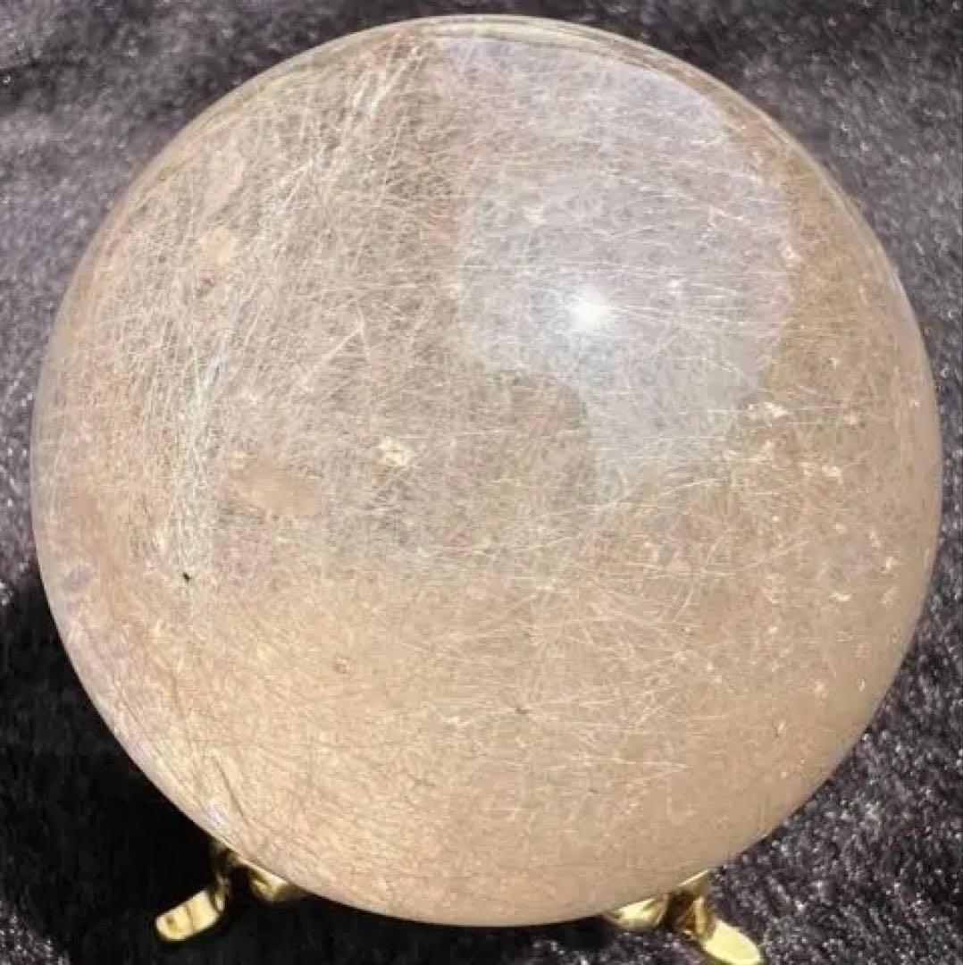 ☆激煌☆美宝珠☆極上別格品☆レインボー ルチル ゴールド シルバー 丸