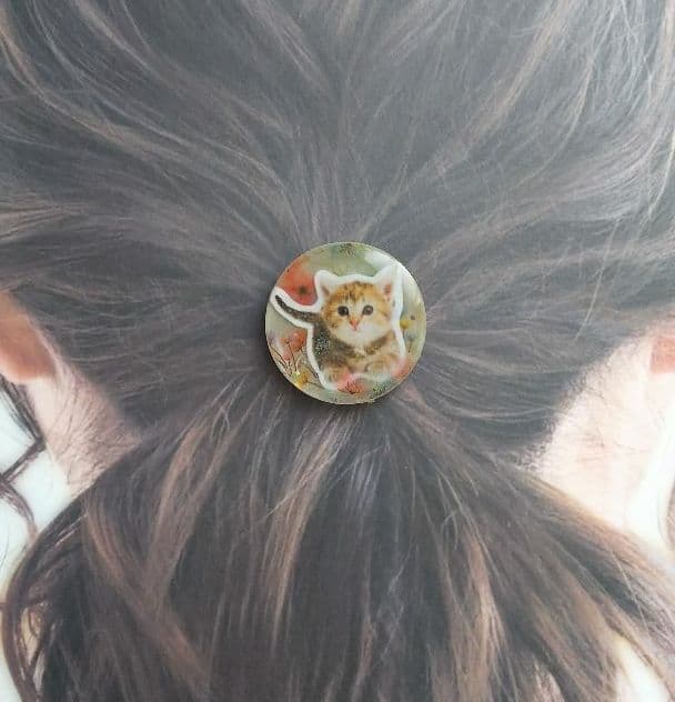 子猫ちゃんラウンドレジンヘアゴム