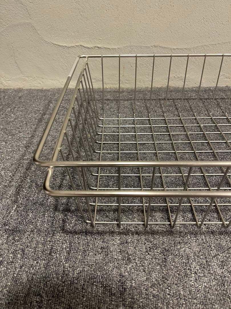 無印良品ステンレスユニットシェルフ追加用ワイヤーバスケット84cm2個セット