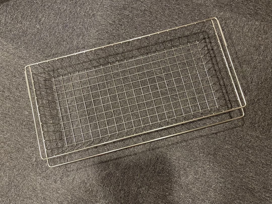 無印良品ステンレスユニットシェルフ追加用ワイヤーバスケット84cm2個セット