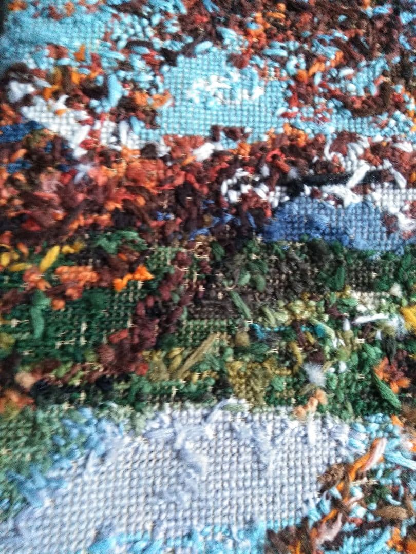 一面びっしりプチポワン刺繍　風景画