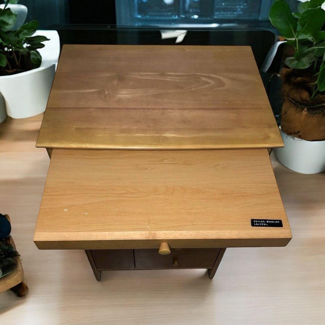 カリモク karimoku レンジ台 電話台 キャビネット ブラウン 天然木