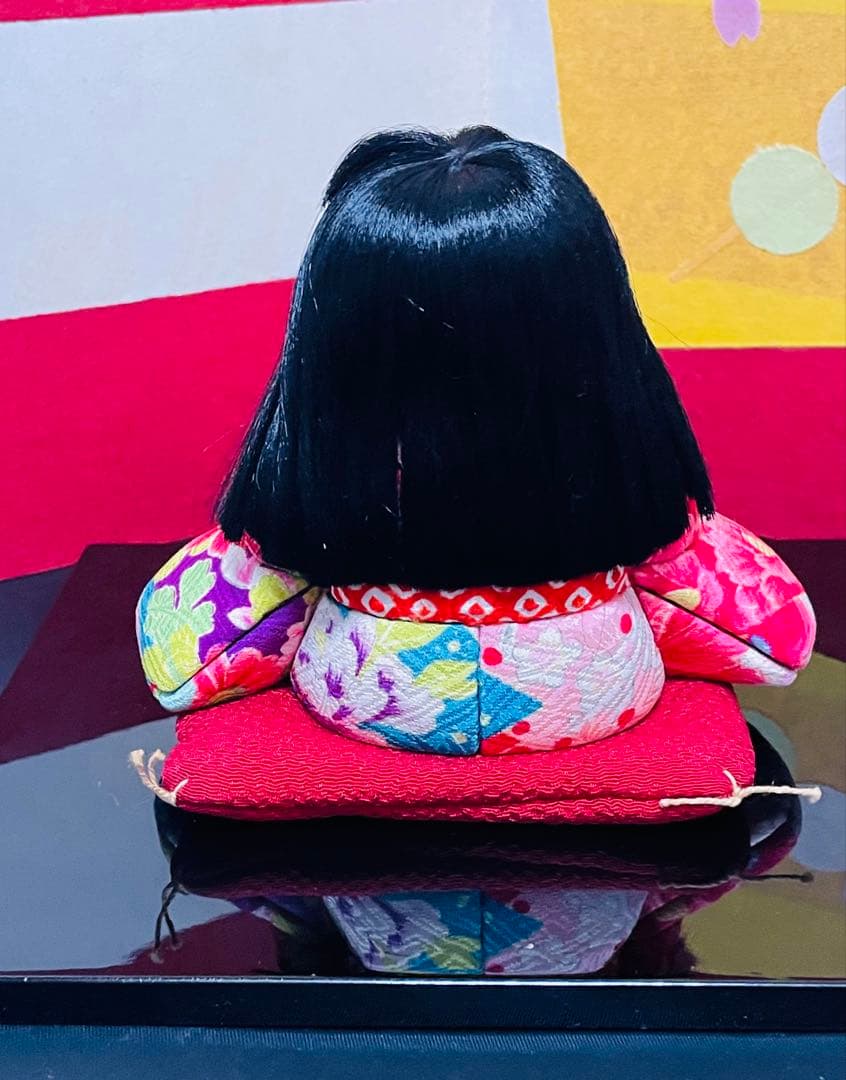 黒竹京子作古縮緬木目込人形手毬わらべ＊和紙細工衝立付き - メルカリ