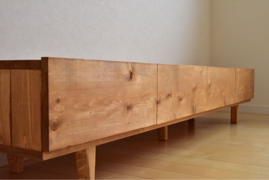 1台限定！直ぐ発送！】テレビボード 200㎝オーク色 TVボード　木脚　北欧風