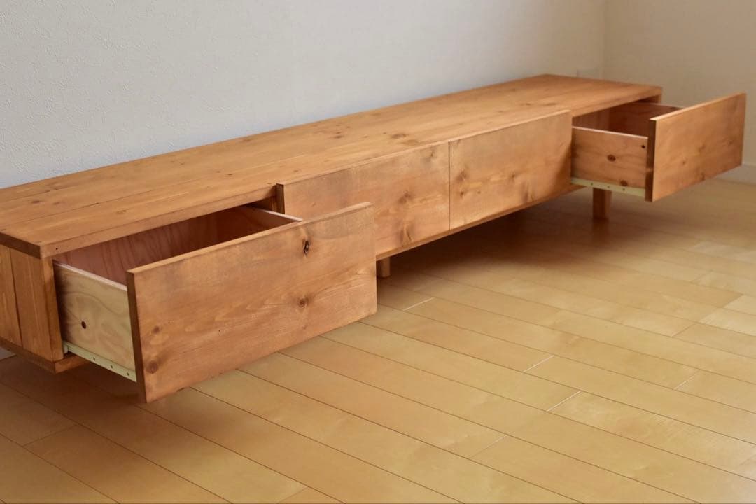 1台限定！直ぐ発送！】テレビボード 200㎝オーク色 TVボード　木脚　北欧風