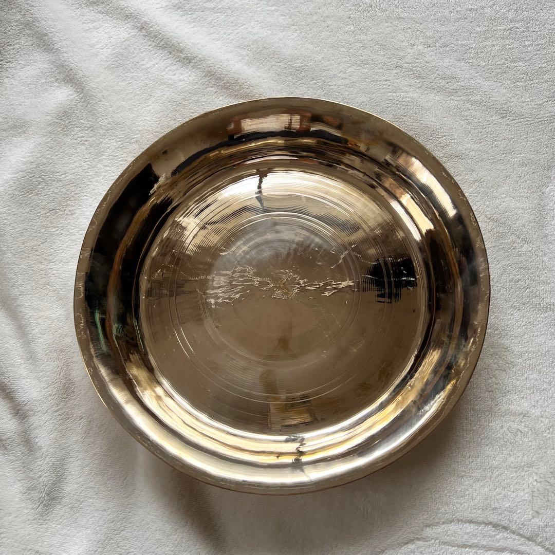 【ブロンズ プレート青銅 皿】ネパール産タカリ皿3枚セット 新品未使用