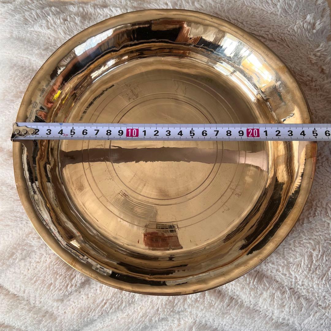 【ブロンズ プレート青銅 皿】ネパール産タカリ皿3枚セット 新品未使用