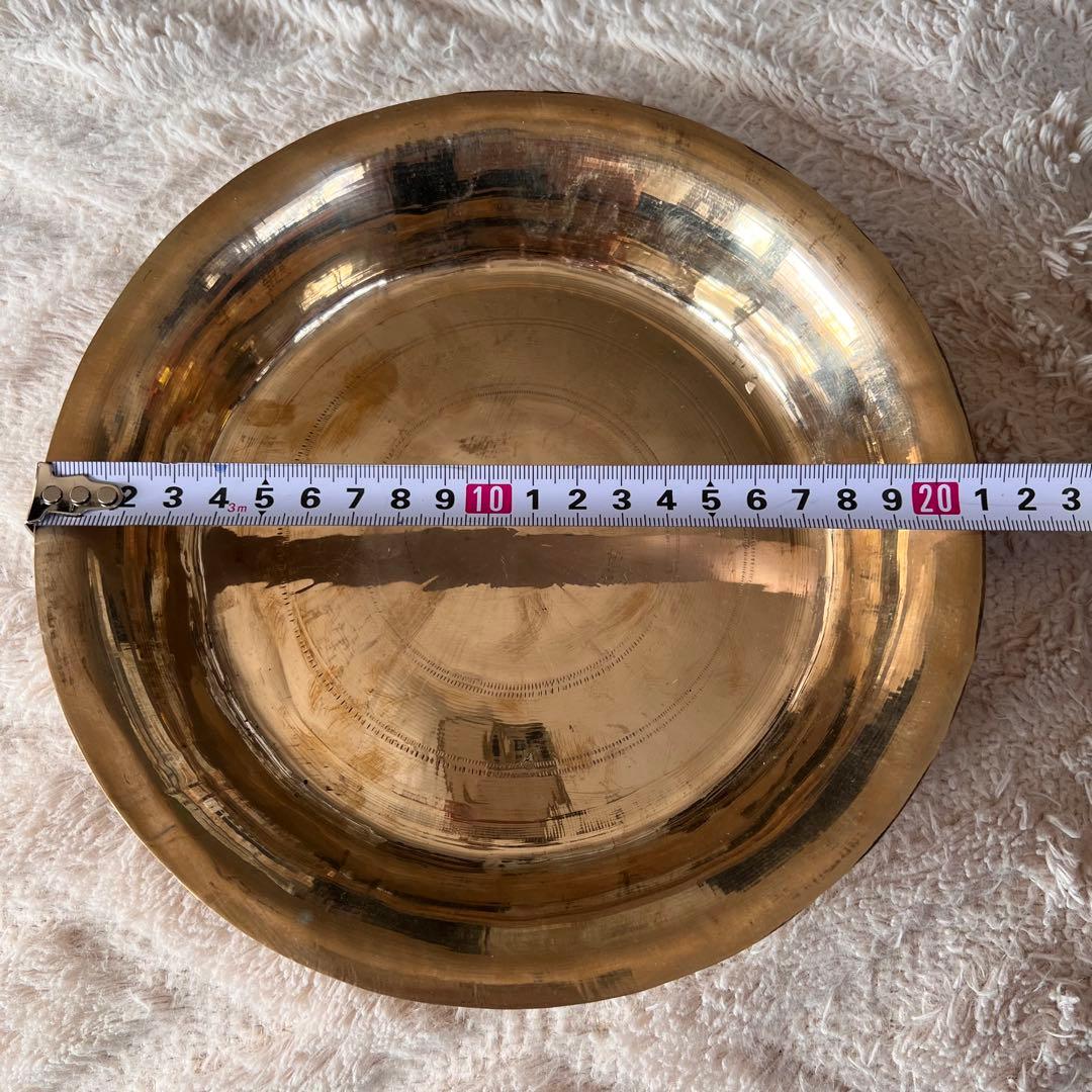 【ブロンズ プレート青銅 皿】ネパール産タカリ皿3枚セット 新品未使用