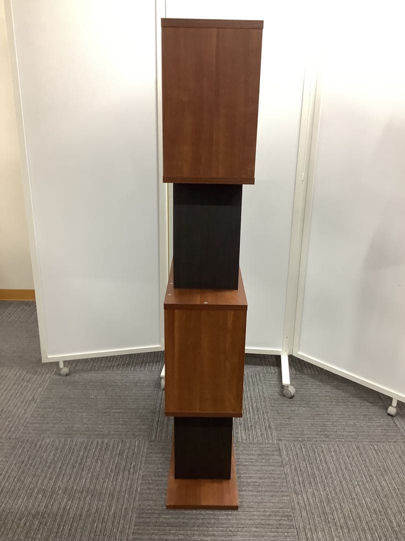 【引取限定】木製ジグザグラック オープンラック オープンシェルフ大