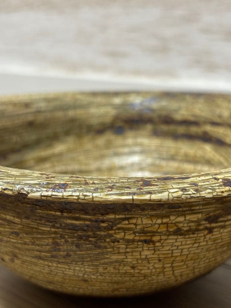 余宮隆 師:中里隆 刷毛目 大鉢 作家物 かいらぎ 梅花皮 希少 中川自然
