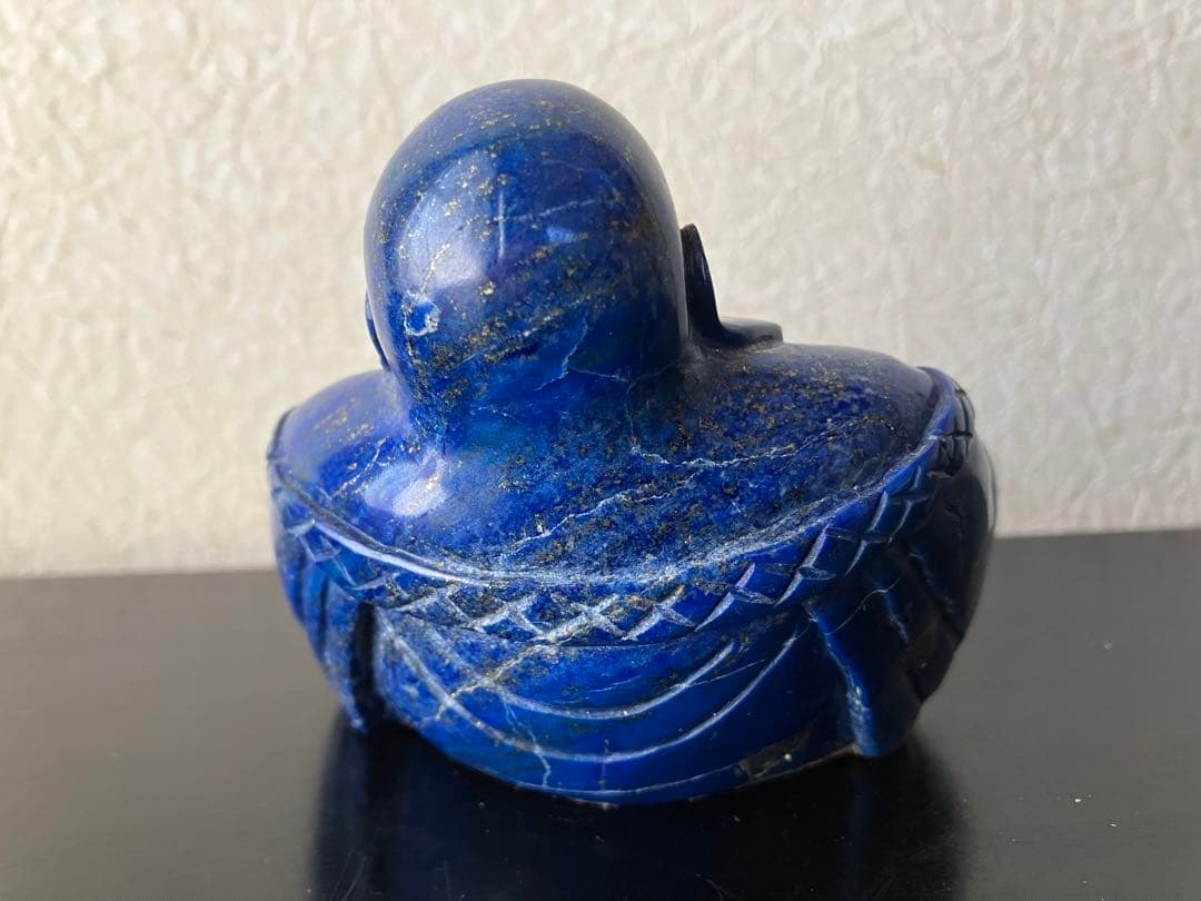 ラピスラズリ 布袋様　彫刻像　七福神