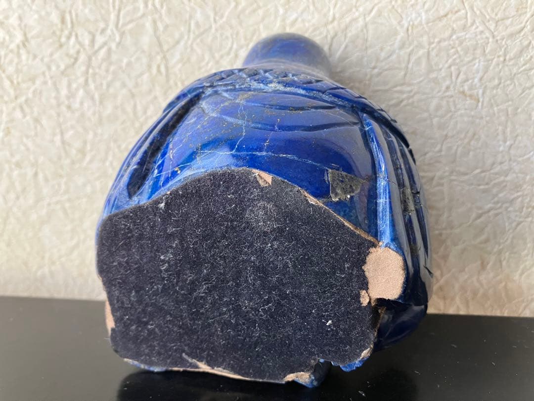 ラピスラズリ 布袋様　彫刻像　七福神