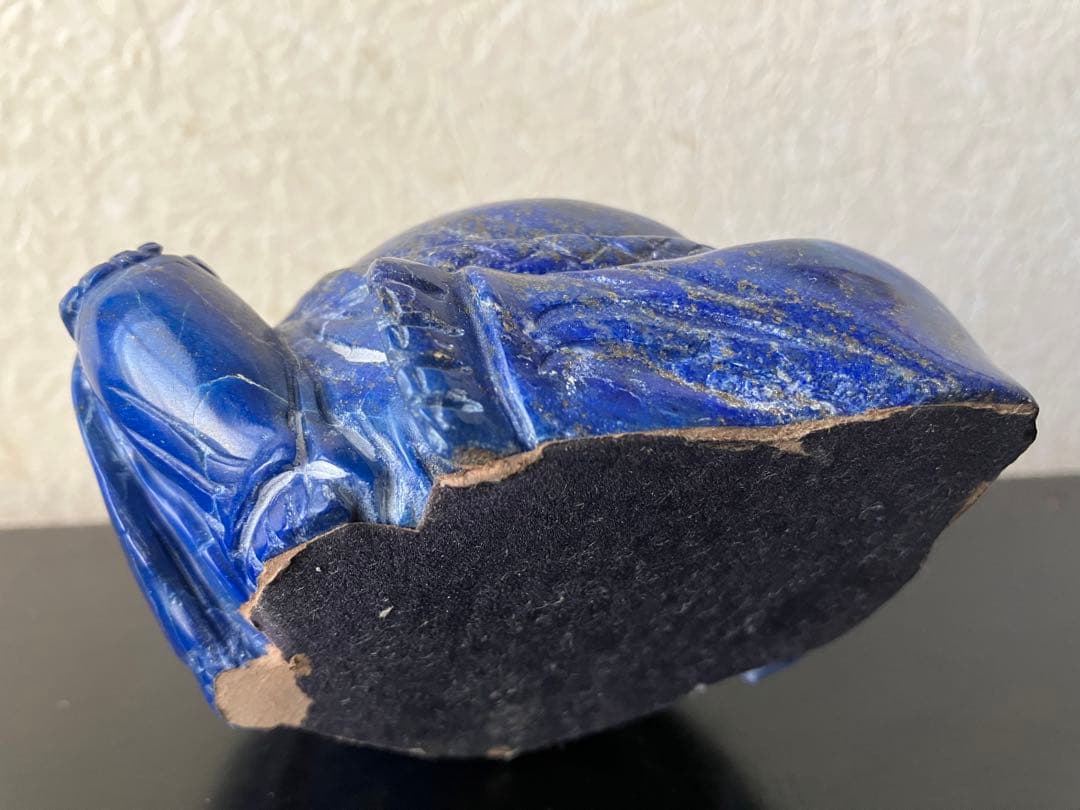 ラピスラズリ 布袋様　彫刻像　七福神