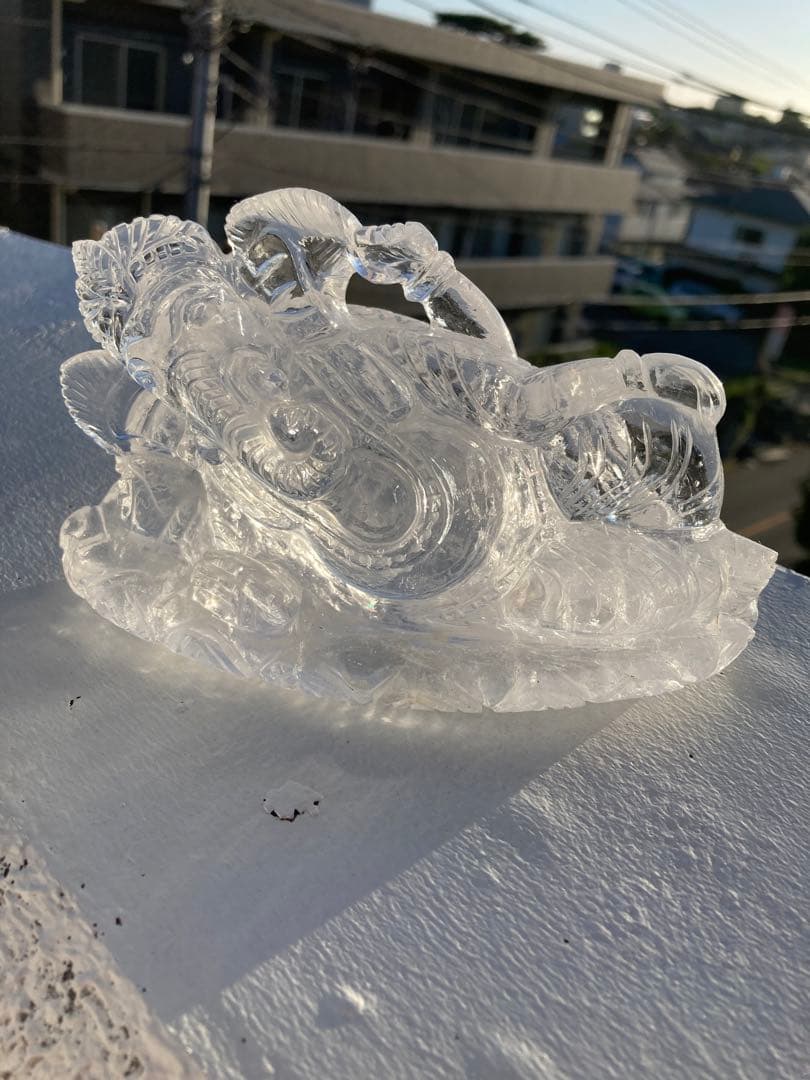 【最高品質】ヒマラヤ水晶ガネーシャ涅槃像　パワーストーン　天然石　インテリア