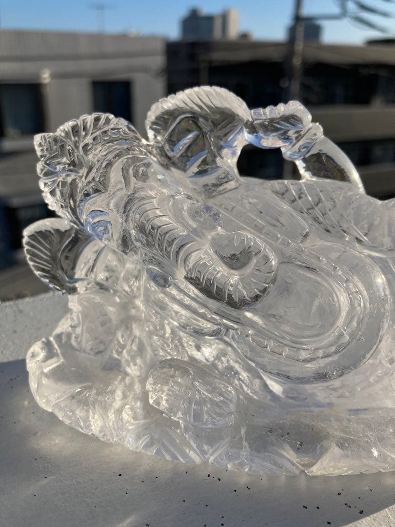 【最高品質】ヒマラヤ水晶ガネーシャ涅槃像　パワーストーン　天然石　インテリア