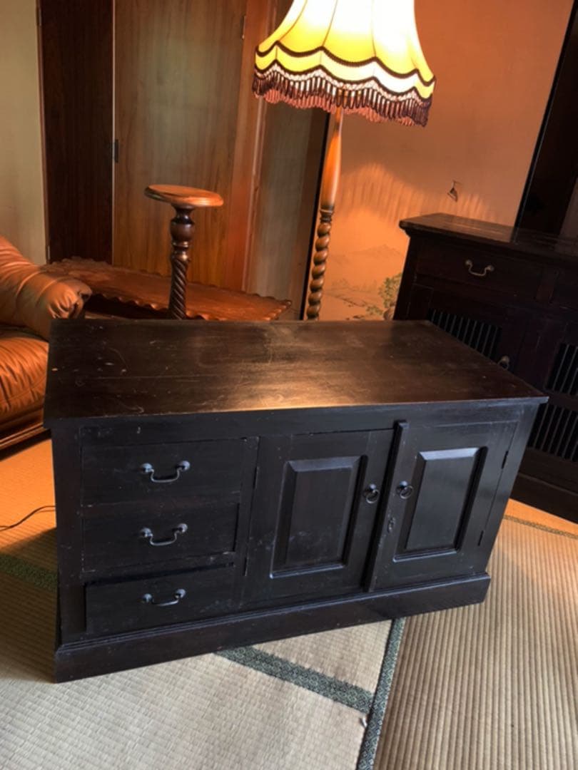 蔵出し アンティークキャビネット【大小セット】